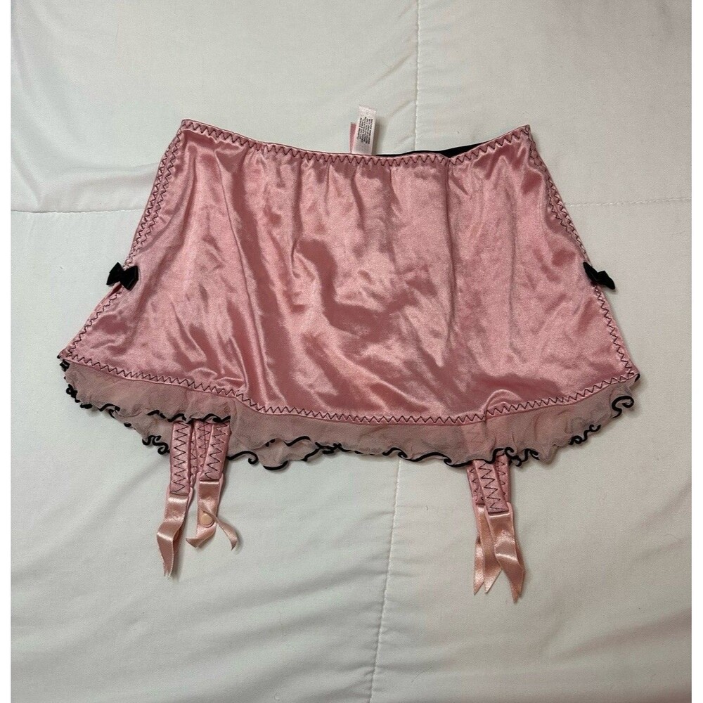 2004 Victoria’s Secret Pink VTG Y2K Sissy Garter Thong Micro Mini Grail Size S